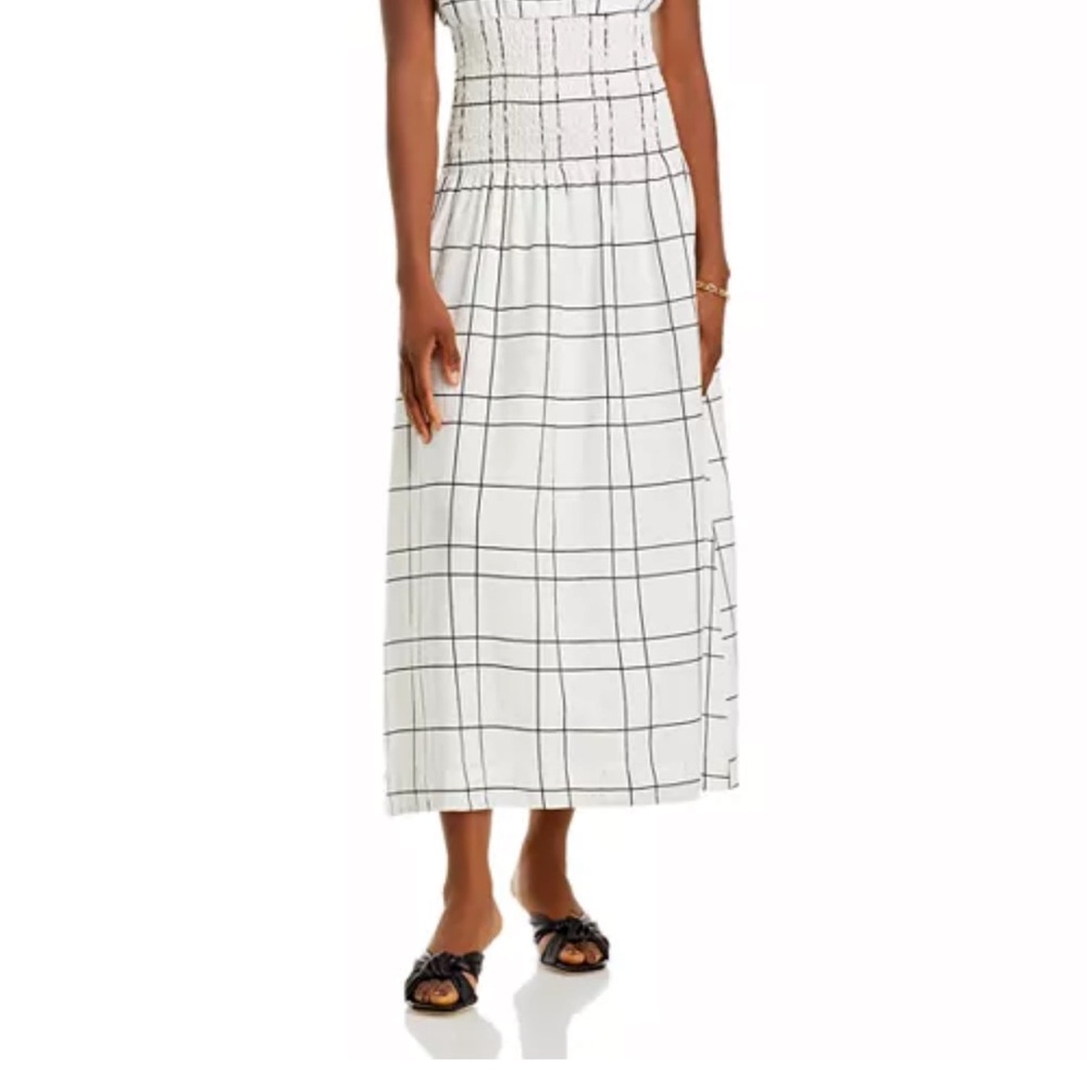 NWT Faithfull the Brand La Canella Smocked Waist Midi Dress